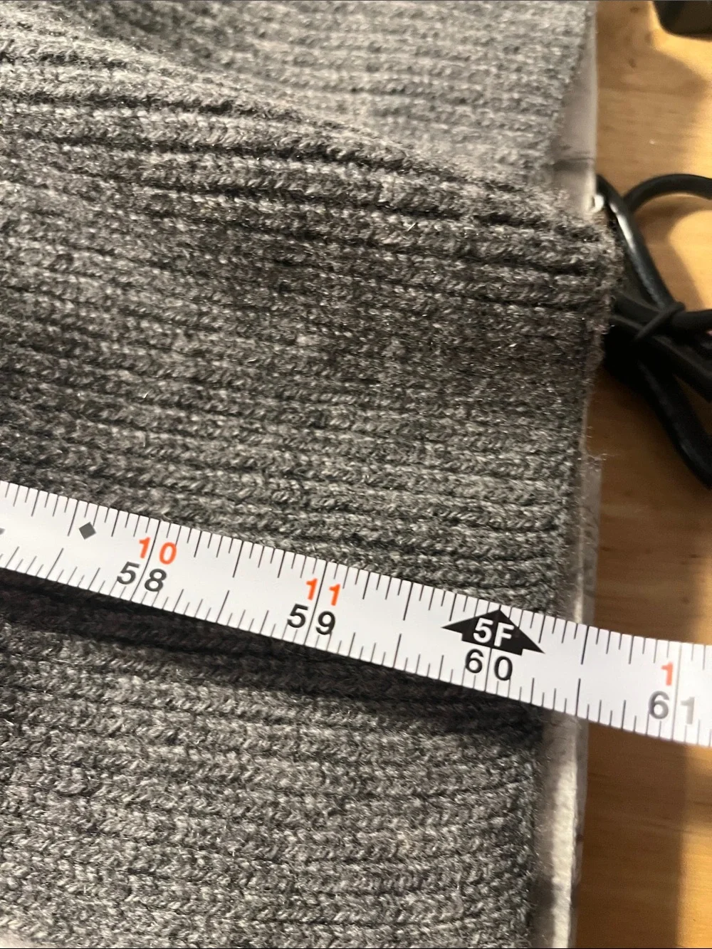 & Other Stories Grey Ribbed knit scarf  60 inches long
